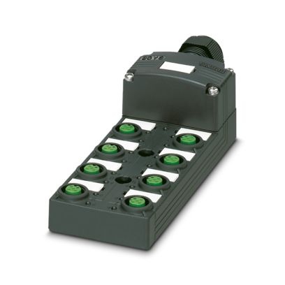 Répartiteur, Type de raccordmnt.: Conn. femelle M12 SPEEDCONNEC Plastique, Nb prises:8, 5 pôles, Affectation des prises: double,