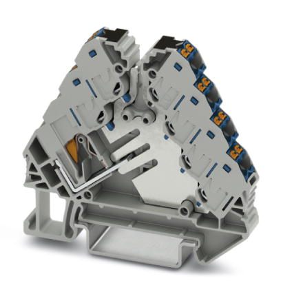 Distributeurs de potentiel, avec poussoirs,  250 V,  17,5 A, 1 x entrée puissance : section : 2,5mm²- 6mm², 12 x distribution co