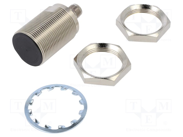 Détecteur de proximité inductif, laiton nickelé, à corps court, M30, blindé, 22 mm, DC, 3 fils, PNP NO+NC, IO-Link COM2, connect