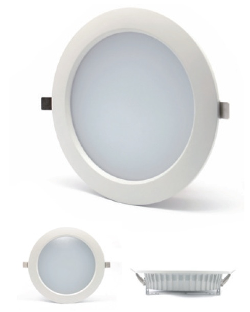 Plafonnier intérieur 25W CORPS BLANC Ø 230mm bl.froid 90°