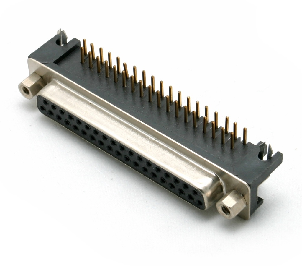 CONNECTEUR SUB-D 37B FEMELLE COUDE CI  + VERROU. VIS