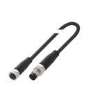 cordon M8 3 pôles mâle vers 4 pôles femelle droit 0.3m