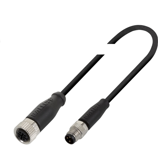 cordon M12 femelle droit 5 pôles M8 mâle 3 pôles droit 0.6m