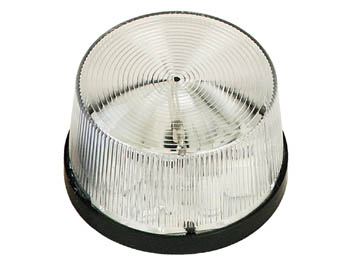 FLASH STROBOSCOPIQUE À LED - TRANSPARENT - 12 VCC - ø 77 mm