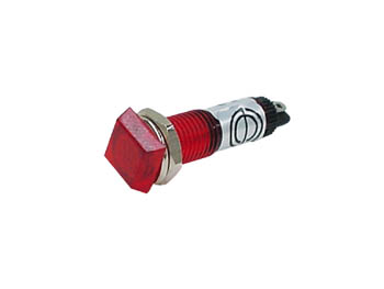 VOYANT CARRE 8 x 8mm 220V ROUGE