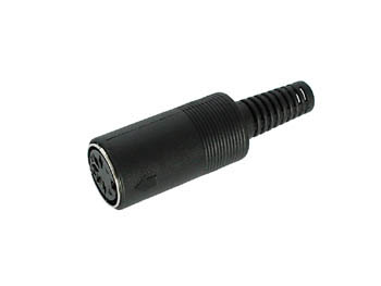 FICHE DIN FEMELLE NOIRE 5 BROCHES