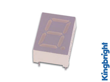 AFFICHEUR 7 SEGMENTS 10mm ANODE COMMUNE - ROUGE