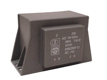TRANSFORMATEUR A COSSES 12VA 2 x 15V / 2 x 0.400A