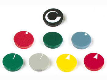 LID FOR 21mm BUTTON (YELLOW - WHITE LINE)