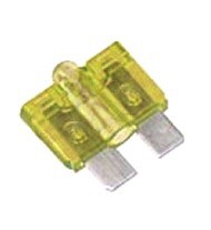 FUSIBLE AUTOMOBILE AVEC VOYANT LUMINEUX (20A - JAUNE)