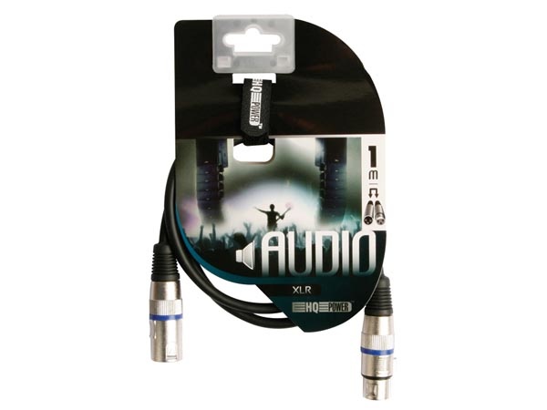 CÂBLE XLR - XLR MÂLE vers XLR FEMELLE - 1 m - NOIR